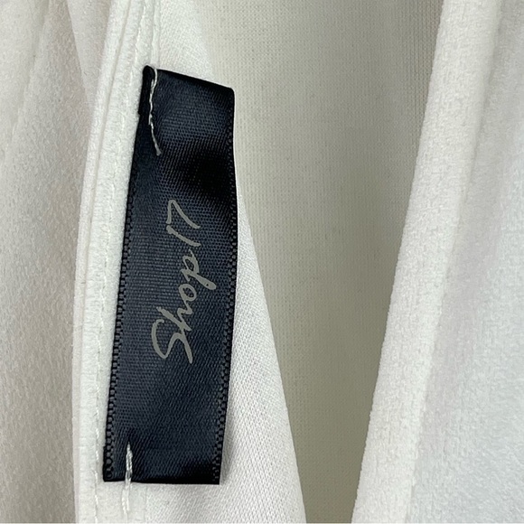 New-shop17 White halter Hi neck Multi Color Vertical Striped Palazzo Jump Suit S - Picture 15 of 16